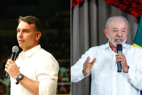 Política Flávio tem 52% dos votos válidos e Lula, 48%, diz Real Time Big Data  Levantamento divulgado a cinco dias do segundo turno mostra empate no limite da margem de erro.