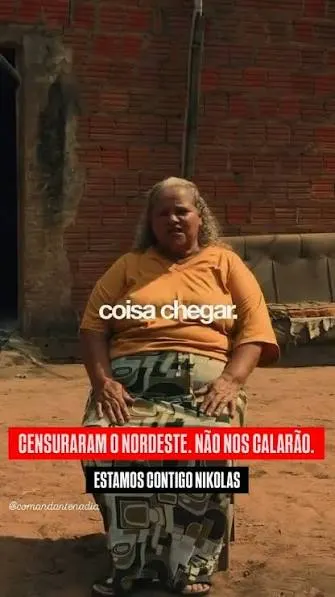 O vídeo do post de @Chacalsoul  (com a legenda “Ele quer calar os nordestinos”)