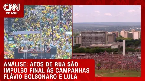 Atos de rua dão impulso final às campanhas de Lula e Flávio Bolsonaro; veja análise - (Hoje têm debate e dia 25 é o troco).
