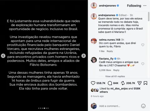 Fake news de Janones ligando Flávio à exploração de ucranianas gera atrito internacional