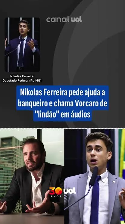 Em áudios a Vorcaro, Nikolas pede ajuda a amigo e diz: &#039;Estou à disposição&#039;