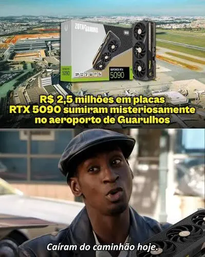 2 PALLETS DE RTX 5090 DESAPARECERAM EM GUARULHOS!