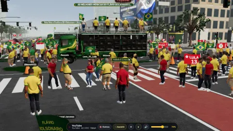 Paulista Livre: brasileiros criam jogo com manifestação virtual e memes de Lula e Flávio Bolsonaro