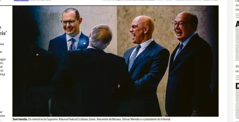 Ministros gargalham com Moraes e ignoram infâmia cercando Supremo.