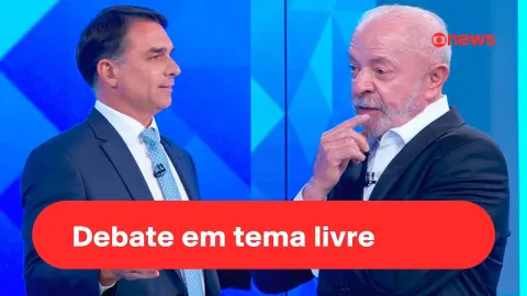 Lula e Flávio Bolsonaro debatem no bloco de tema livre da Globo